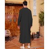 LVCBL Men's Kaftan Long Sleeve Kaftan Men's Long Thobe Men's