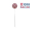 Aluminum Grave Marker Firefighter, Cemetery Memorial Flag Holder, Fireman Plaque,