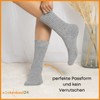 Sockenkauf24 6 Pairs Norwegian Socks with Wool in Black, Grey