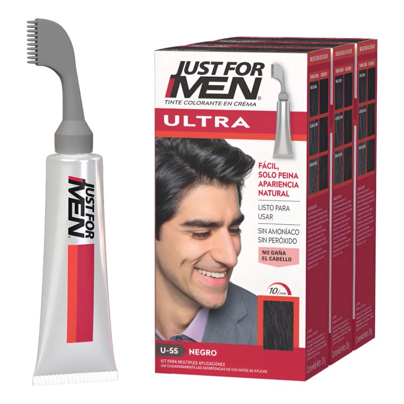 Just For Men Ultra Negro 3 Pack Negro