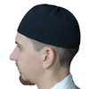 TheKufi Plain Graphite Black Cotton Stretch Knit Kufi Hat Skull