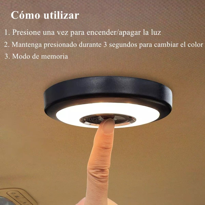 Lámpara Para Auto Techo Cajuela Lectura Interior Inalámbrica