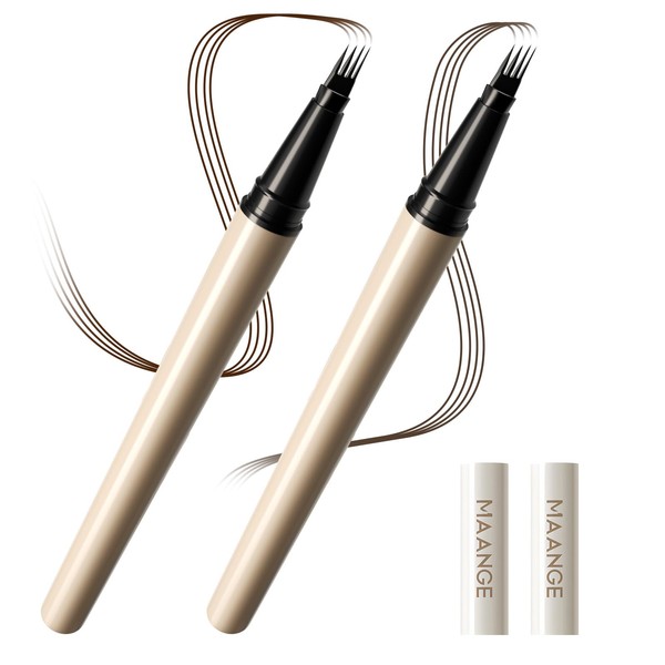 MAANGE Liquid Brow 4-Fork-Tip,Ultra-fine Waterproof EyeBrow Pencil,Long-lasting, Smudge-Proof, Creates Natural