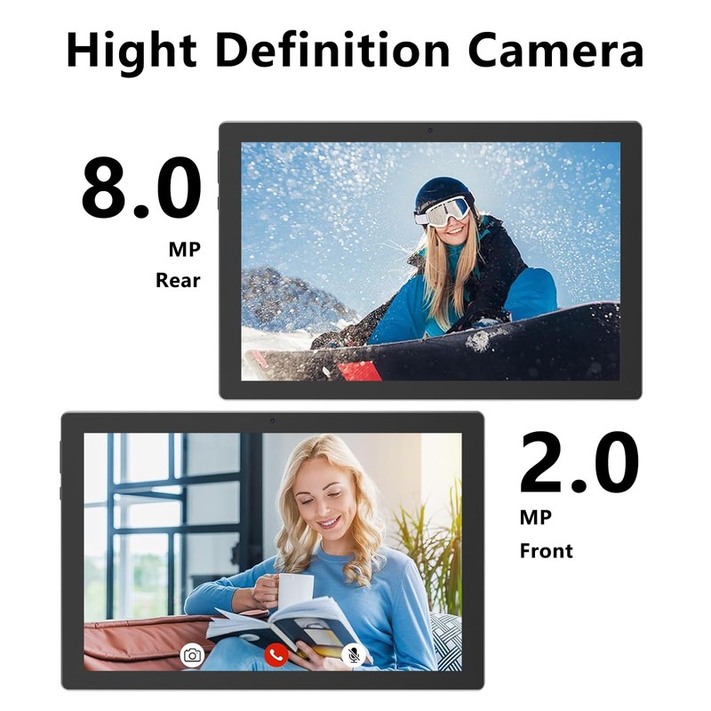Android 15 Tablet 10 inch Tablets with Case, 12GB RAM