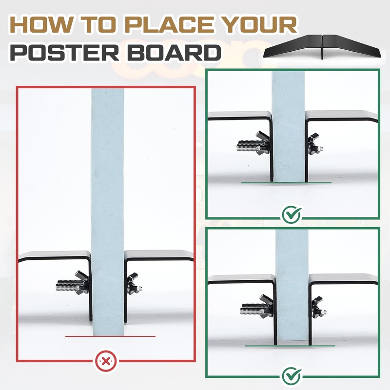Tandefio 4 Sets/ 16 Pcs Spider Feet Board Sign Holder