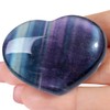 AWARDSEN 45 mm Fluorite Crystal Heart, Big Healing Crystals Stone,