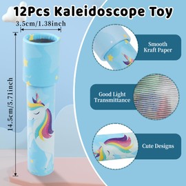 12Pcs Random Pattern Classic Kaleidoscope Toy, Kaleidoscope Bag Filler Toy, Educational Kaleidoscope Christmas Stocking Stuffers, Vintage School Classroom Prizes, Nostalgic Toy Gift for Kids Birthday