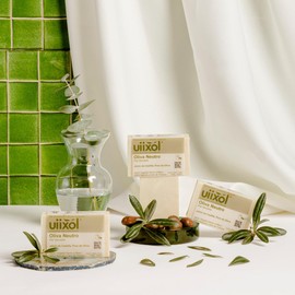Uiixol Aceites Esenciales - Kit de 5 Jabones Artesanales en Barra, Jabones de Baño con Aromaterapia, con Aroma de Olivas, para Piel Sensible 100gr c/u