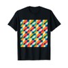 GEOMETRIC TRIANGLE RETRO PATTERN MULTICOLOR OPTICAL ILLUSION T-Shirt