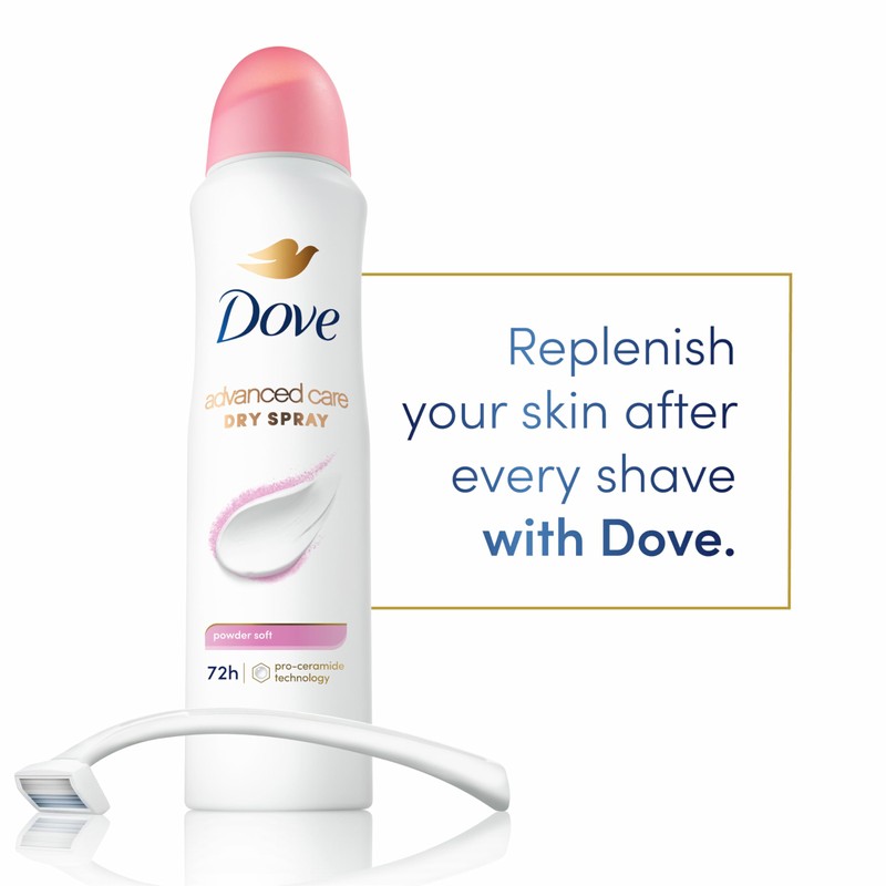 Dove Advanced Care Antiperspirant Deodorant Spray Powder Soft 3 Count