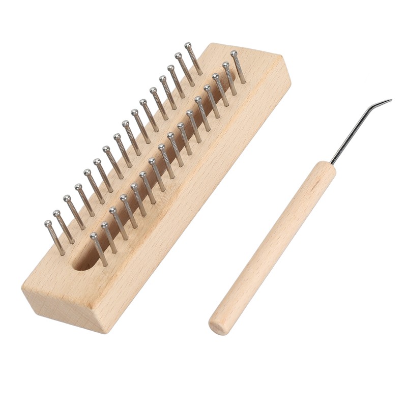 Wooden Knitting Loom with Loom Hook Wooden Knitting Loom Set