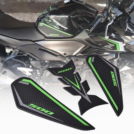 Motorcycle Accessories Non-Slip Side Fuel Tank Pads Protector for NINJA 500 SE NINJA500 Z500 2024 2025 Waterproof Rubber Tank Protector (Light Green)