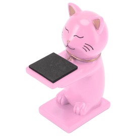 Watch Display Stand Cat Figurine Resin Watch Holder Decoration Storage Rack for Jewelry Bracelet Necklace Pink