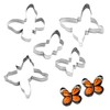 5-Piece Butterfly Cookie Cutter Set, Stainless Steel Molds for Sugar