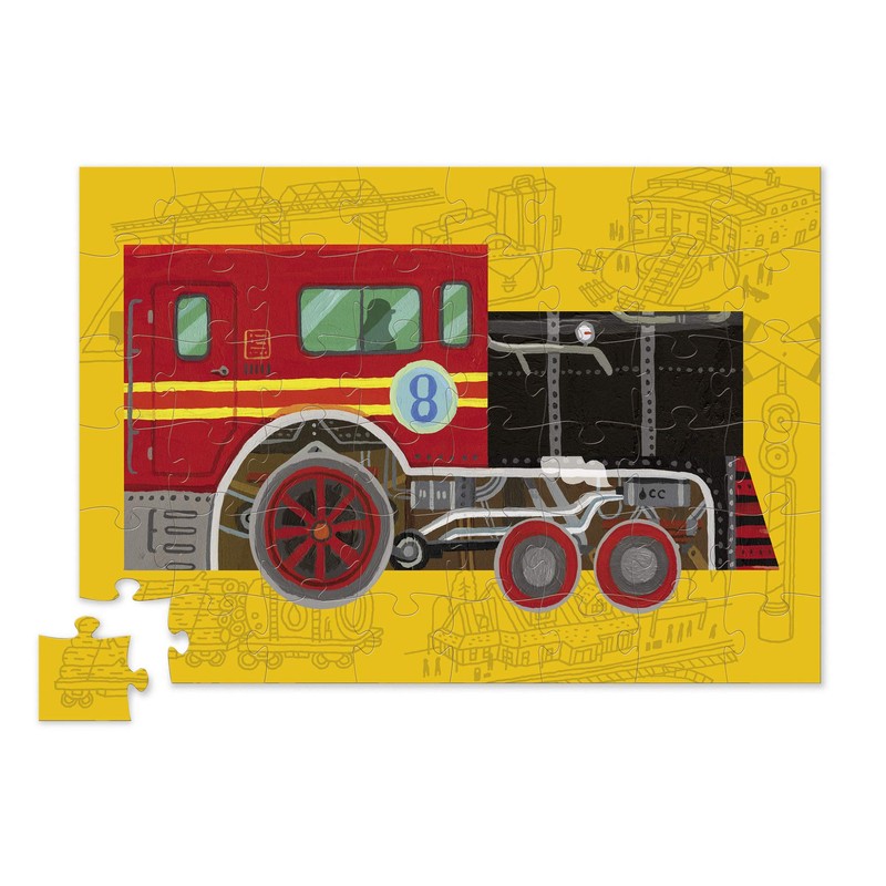 Crocodile Creek Lokomotive Zug Puzzle in Zug Form Box (48