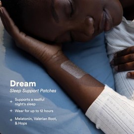 El parche Good Patch Dream promueve un sueño reparador con melatonina, raíz de valeriana y lúpulo. A base de plantas (2 bolsas) (8 parches)