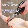 J.H. Company Tijeras De Cocina Multifuncion Con Funda Corta Hueso
