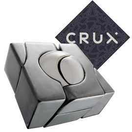 Hanayama Cast Marble Puzzle - Level 5 of 6 - Difficult Puzzle - Includes Crux Sticker