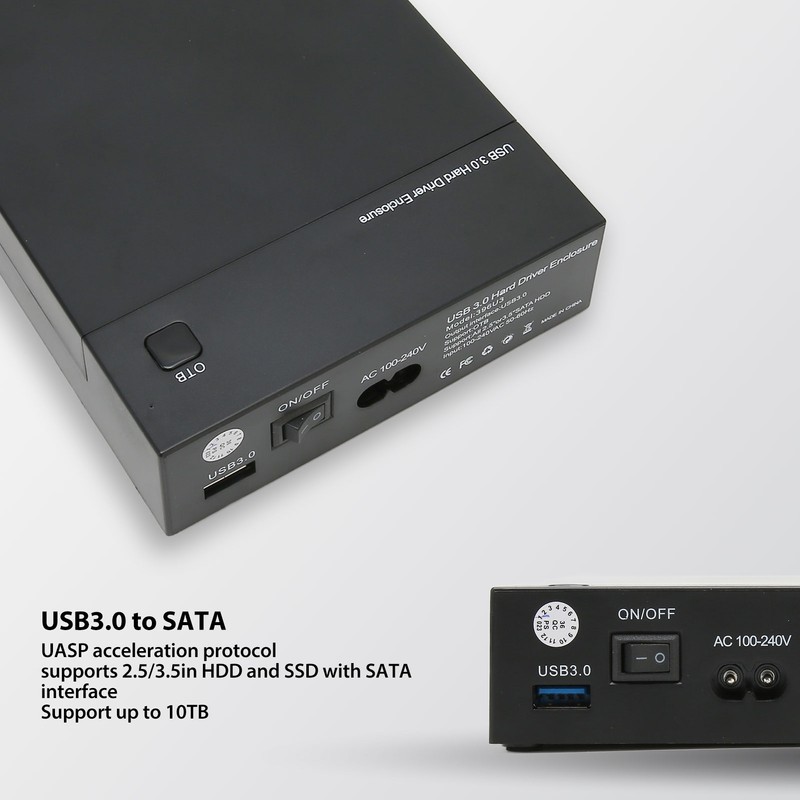 USB3.0 to SATA HDD Enclosure UASP High Speed Auto Sleep