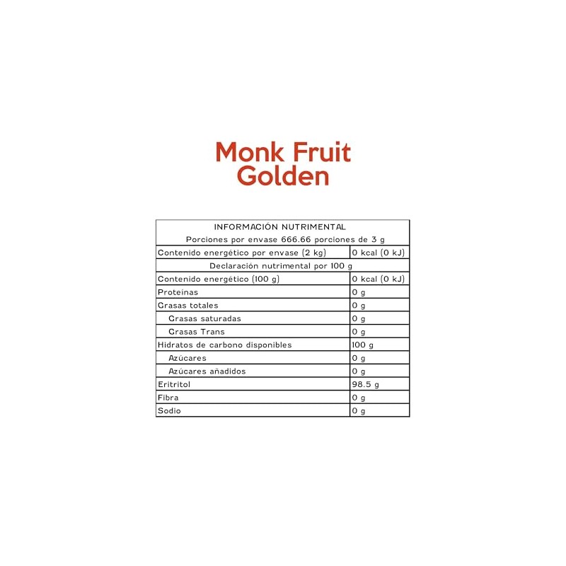 NATULCE | Monk Fruit Natulce 2kg | Endulzante Natural Keto
