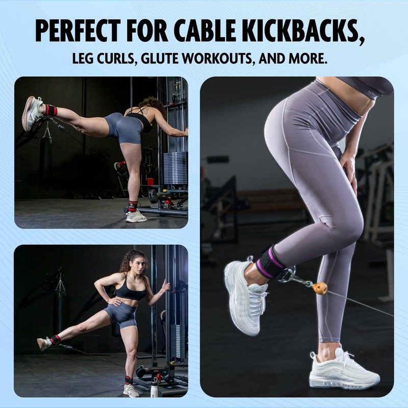 DMoose Fitness Ankle Straps for Cable Machines - One Size