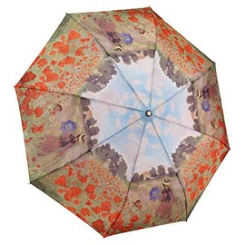 Galleria-Poppy Field Auto-Open/Close Large Portable Rain Folding Umbrella