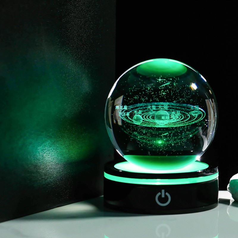 Kertari 3D Universe K9 Crystal Ball Solar System Model Birthday