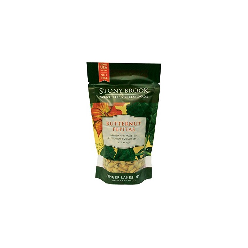 Stony Brook Butternut Pepitas, 3 ounce bags (pack of 6)