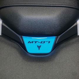 labelbike - 3D Sticker Motorcycle Back Sella Protection and Decoration in Resin Compatible with Yamaha MT-07 2025 - Colour Blue
