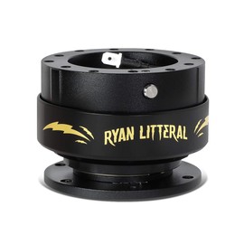 NRG Innovations SRK-200BK-RL Quick Release (Black Body and Black Ring with Gold Ryan Literal Signature logo and Gold NRG Logo)