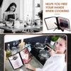 Menkxi Acrylic Cookbook Stand Cook Book Stand for Kitchen Counter