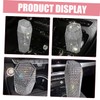 BUGUUYO Rhinestone Car Trash Can with Lid Decorative Auto Trash