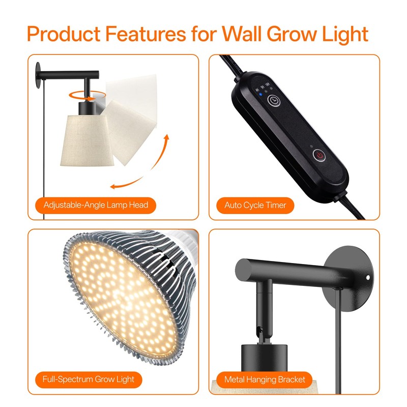 Bstrip Hanging Grow Lights for Indoor Plants, 25W Full Spectrum,