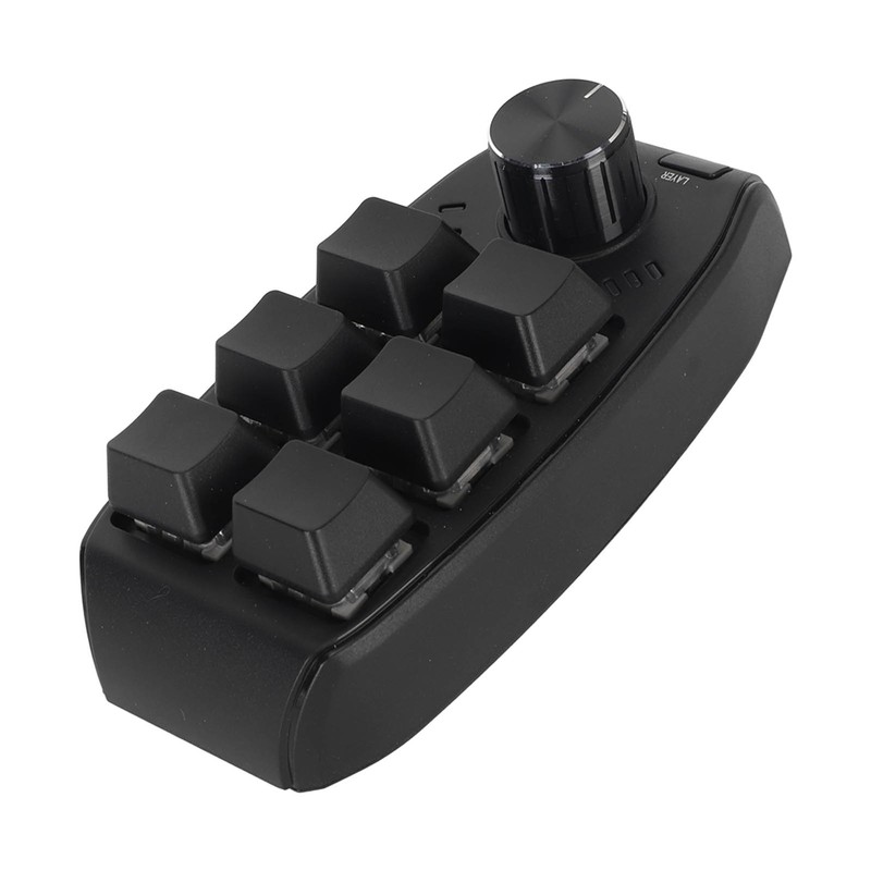 Mini Keypad 6 Keys 1 Knob Red Switch Mechanical Plug
