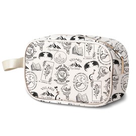 MAOFAED Literature Theme Organizer Bag for Book Lover, Bookish Merchandise, Clear Travel Toiletry Bag(to starTMCA)