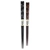 Husband and Wife Chopsticks Octagonal Sakura Black Red Dishwasher Safe