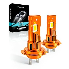 StoneBanks H7 LED Faros para Delantero, 350W 40000LM 1000% Brillo Focos, 6500K Blanco Kits de Conversión,Luz Alta y Baja Luces Antiniebla 2 Unidades