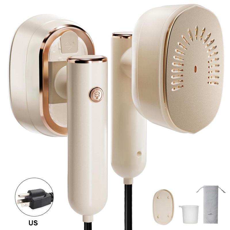 Travel Steamer for Clothes Portable Handheld Steaming Iron 2-In-1 Garment