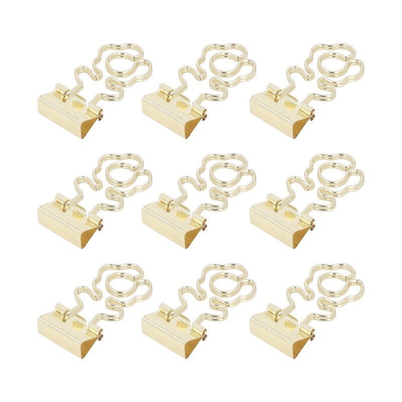 100Pcs Gold Metal Hollow Paper Clip Long Tail Firm Fixing
