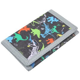 Lamiza Dinosaur Dino Kids Wallet for Boys, Little Boys Wallet for Kids w/Magic Sticker, Play Toddler Wallet for Boy w/Coin Pocket, RFID Wallet Kids Ages 4-5-6-7-8, Kid Wallet Boy Gifts for Kids