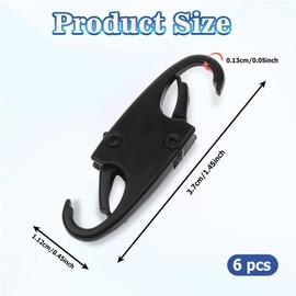 DIVINA VITAE Zipper Clips Anti Theft Deterrent, 6PCS S Carabiner Small Zipper Pull Locks Mini Snap S Hooks for Backpacks Camping Fishing Traveling Outdoor Sports (Black Gold Copper)