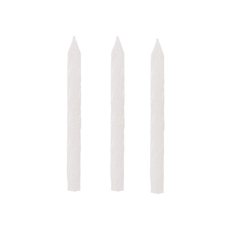 Iridescent Glitter Spiral Birthday Candles - (Pack of 24) -