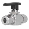 Ball Valve Straight Through 1/2in Thread Fluid Control Device Stainless