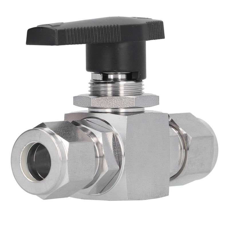 Ball Valve Straight Through 1/2in Thread Fluid Control Device Stainless