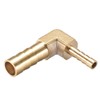 sourcing map 8mm to 4mm Barb Brass Hose Fitting 90