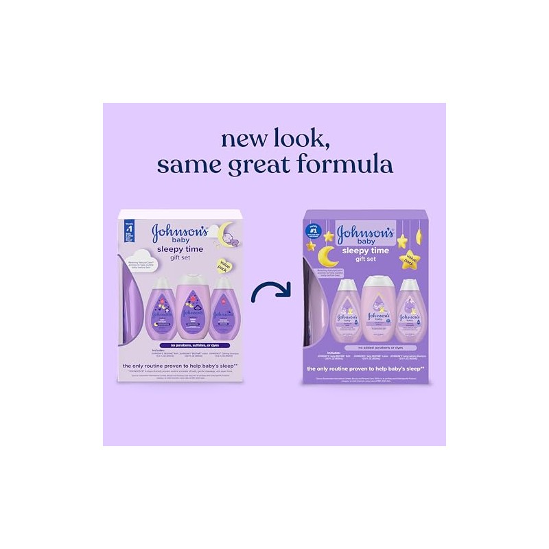 Johnson's Sleepy Time Baby Gift Set with Relaxing NaturalCalm Aromas,