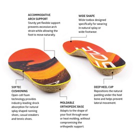 SOLE Performance Medium Wide Cork Shoe Insoles - Men's Size 4/Women's Size 6