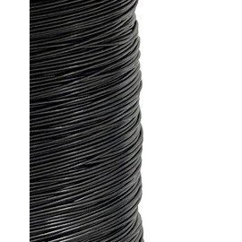 Laureola Industries 1/16" to 3/32" Nylon-6 Coated Black Opaque Color Galvanized Cable 7x7 Strand Wire Rope for Outdoor and Marine Use, Interior Design, Load-Bearing Tasks, DIY Projects, etc. - 50 ft