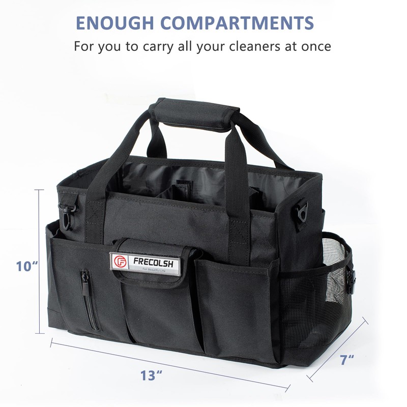 FRECOLSH Cleaning Caddy for Cleaning Suppliers Organizer with Pockets for