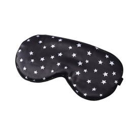 Imitation silk Sleep Mask For A Full Night's Sleep | Comfortable & Super Soft Eye Mask With Adjustable Strap (Black, One Size)